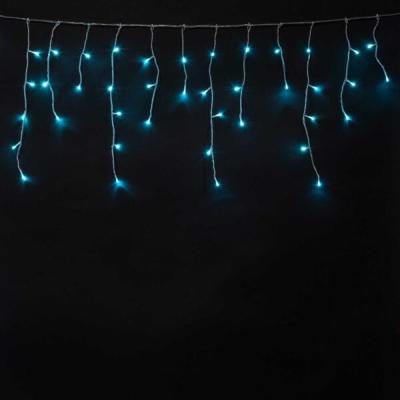 Бахрома на бат. Laitcom с таймером 3м, 100 LED, IP65, 3 бат. "D", 4,5V, прозр. пр., аква