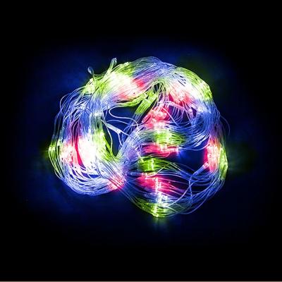 Светодиодная гирлянда сеть Feron CL70, 230V 160 LED 1,5х1,5м, мульти, IP 20, шнур 1,5м.