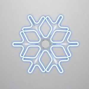 Фигура LED из неона Снежинка с эффектом тающих сосулек 60x60см СИНИЙ/БЕЛЫЙ NEON-NIGHT