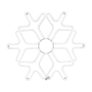 Фигура LED из неона Снежинка 60x60см БЕЛЫЙ NEON-NIGHT