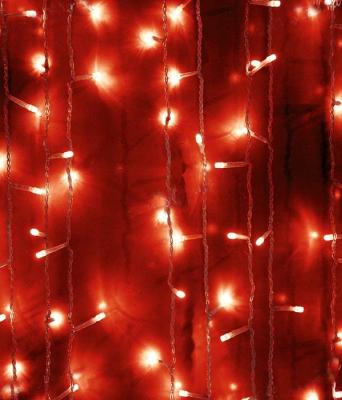 Светодиодный занавес Laitcom, 2x2м, 220В, 400 LED, IP54, прозр. провод, красный Светодиодный занавес Laitcom, 2x2м, 220В, 400 LED, IP54, прозр. провод, красный