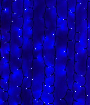 Светодиодный занавес Laitcom, 1x9м, 900 LED, IP54, черн. пр., синий Светодиодный занавес Laitcom, 1x9м, 900 LED, IP54, черн. пр., синий