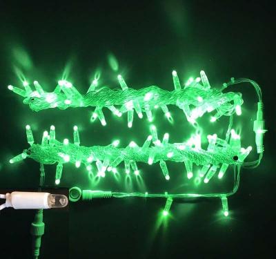 Светодиодная гирлянда нить Teamprof, 10м, 100 LED, 24В, статика, прозр. провод, герм.колп.,зеленый Светодиодная гирлянда нить Teamprof, 10м, 100 LED, 24В, статика, прозр. провод, герм.колп.,зеленый