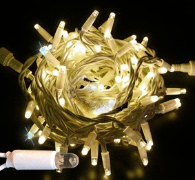 Светодиодные гирлянды RichLed Нить 10 м, 220 В, мерц, IP 65, герм.колпачок, белый пров, теплый белый Качественная картинка Светодиодные гирлянды RichLed Нить 10 м, 220 В, мерц, IP 65, герм.колпачок, белый пров, теплый белый