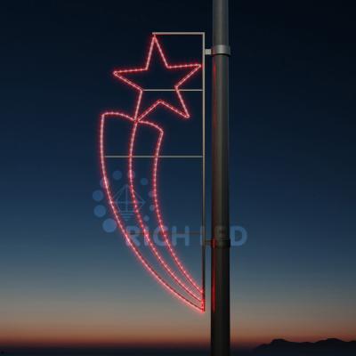 Светодиодная уличная консоль Факел со звездой красный Rich Led RL-KN-030R Светодиодная уличная консоль Факел со звездой красный Rich Led RL-KN-030R