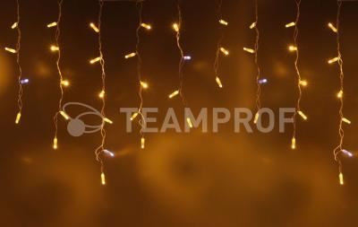 Светодиодная бахрома Teamprof 3х0.6м, IP65, герм. колп., статика, прозрачный провод, желтая Светодиодная бахрома Teamprof 3х0.6м, IP65, герм. колп., статика, прозрачный провод, желтая