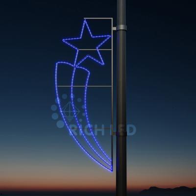 Светодиодная уличная консоль Факел со звездой синий Rich Led RL-KN-030B Светодиодная уличная консоль Факел со звездой синий Rich Led RL-KN-030B